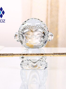 仿水晶悟空摆件卡通装饰品斗战胜佛齐天大圣工艺品装饰品摆件礼品