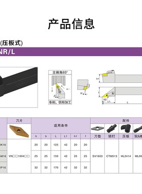 93度菱形数控外圆刀杆尖刀内孔车刀MVJNR/MVVNN/MVQNR35度车刀杆