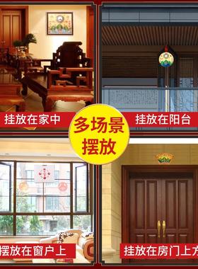 全铜山海镇室外八卦图八卦镜凸镜大门室内挂件麒麟山海镇天官赐福