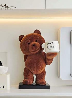 莫里乐园泰迪熊玄关托盘创意可爱钥匙收纳托盘新家乔迁礼品