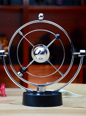 混沌摆件永动机仪创意磁悬浮办公室办公桌面家居饰品摇摆器天体仪