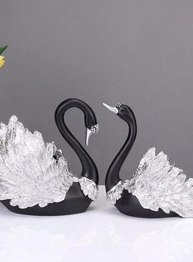 现代轻奢风高级感天鹅摆件北欧家居玄关客厅电视酒柜小装饰品摆件