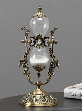 复古创意金属沙漏计时器家居客厅工艺品装饰摆件送男生女友礼品