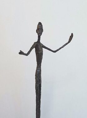 五圆原创《指示者》铸铜艺术雕塑贾科梅蒂摆件现代家居样板间定制