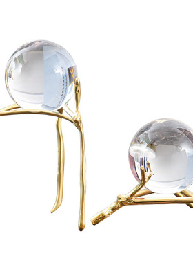 轻奢简约家居摆件家m具软装饰品样板房高端装饰品纯铜鹿摆件工艺