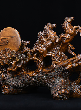 八骏雄风马摆件办公室工艺礼品摆饰招财桌面装M饰公司乔迁新店开