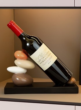 时来运转红酒架摆件轻奢高档客y厅餐边柜装饰酒柜组合乔迁新居礼