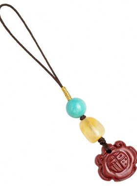 普陀山保真朱砂貔貅手机链挂绳挂饰男女短款个性小吊坠挂件好运