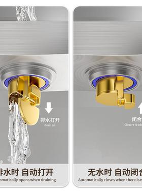 带斜坡排水淋浴房地漏浴室加长条型304不锈钢防臭地漏长方形竹排