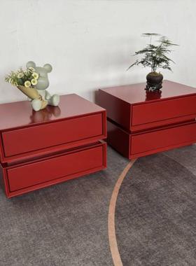 北欧烤漆旋转四六斗柜现代简约卧室床头柜网红储物柜多功能收纳柜