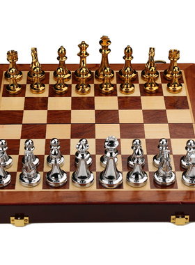 居家样板间飘窗客厅茶几书房摆z件黑白国际象棋个性创意艺术工艺