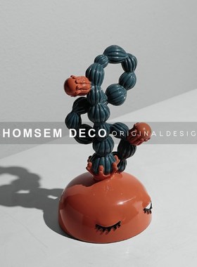 从上现代儿童g房卡通创意树脂摆件售楼处样板间卧室玄关客厅装饰