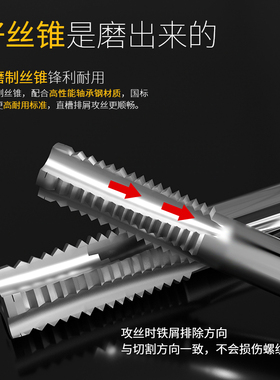 丝锥板牙套装手动手用丝攻攻牙板牙绞手板手五金工具扳手工具套装