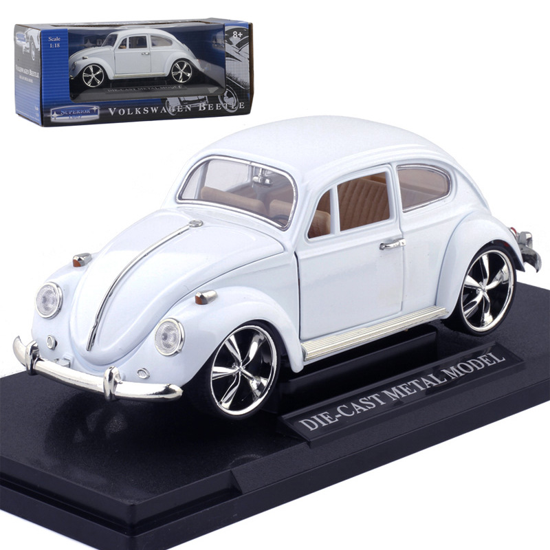 美致1:18复古甲壳虫老爷车经典仿真车模合金车模型2010 - 图0