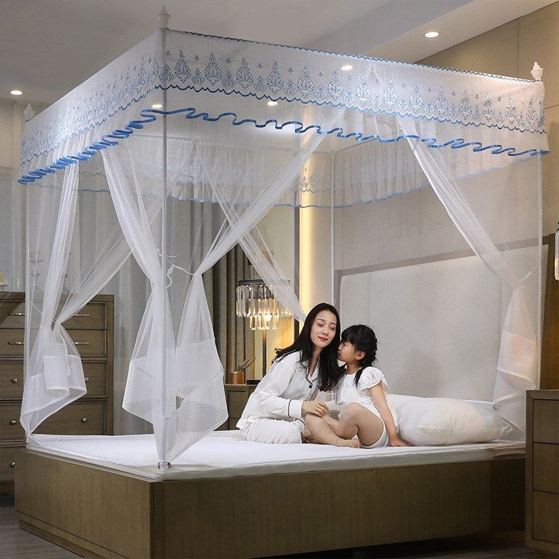 蚊帐T型加密拉链回底1.5米床家用防摔儿童蒙古包1.8m方顶方便,淘宝优惠券,粉丝福利购,淘宝优惠卷