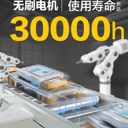 50O型带轮电动滚筒内置电机输送传送带不锈钢24V/48V直流无刷包胶 - 图2