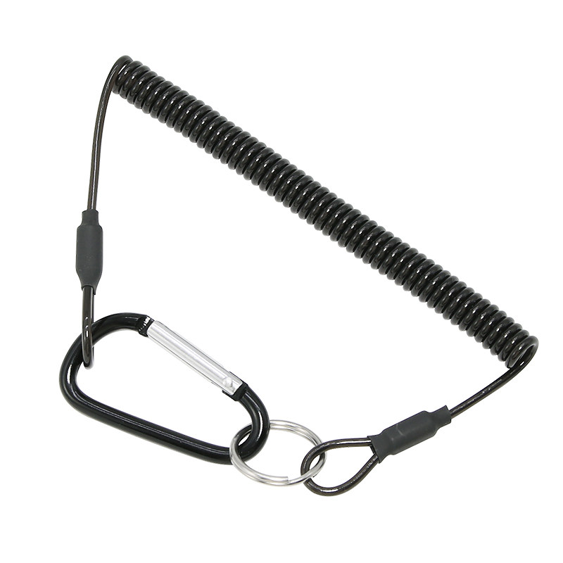 钓鱼失手绳伸缩钢丝钥匙弹簧绳路弹力防丢脱亚钳控鱼器登山挂扣绳,淘宝优惠券,粉丝福利购,淘宝优惠卷
