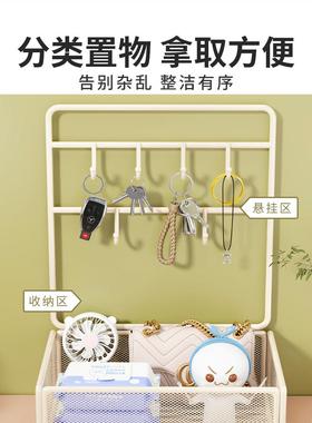 玄关钥匙收纳装饰盒摆件入户门口鞋柜上置物架桌面挂墙整理的神器