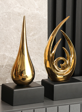 轻奢高档客厅酒柜电视柜摆件现代家居F博古架创意工艺饰品摆设物