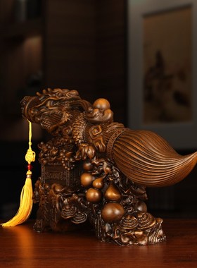 发笔大财招财创意毛笔中r式摆件客厅书房老板办公室装饰品日常送