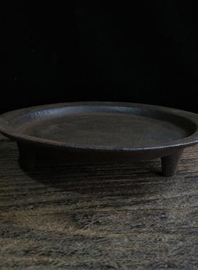 古董古玩热卖收藏铸铁材质火炉底盘接灰底座民俗怀旧工艺实用收藏