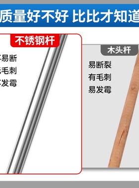 地板刷连接杆刷子头部螺丝杆螺旋尾部手地刷中间延长钢丝刷配件杆
