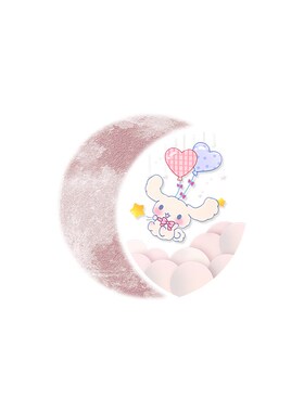 奶油风儿童房卧室装饰画公主女孩房间床头背景挂画玉桂狗卡通灯画