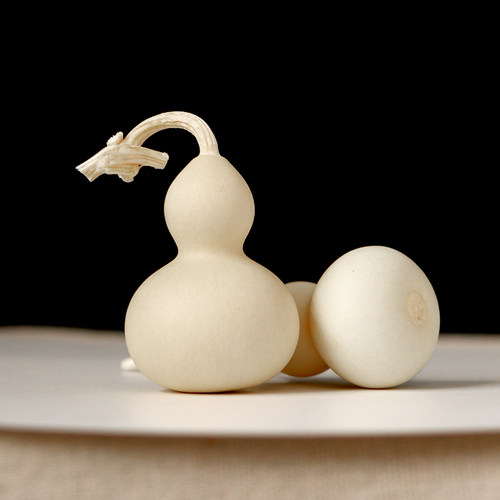 葫芦把件摆件挂件文玩白皮葫芦手把件手捻精品天然把玩手玩底座色 - 图2