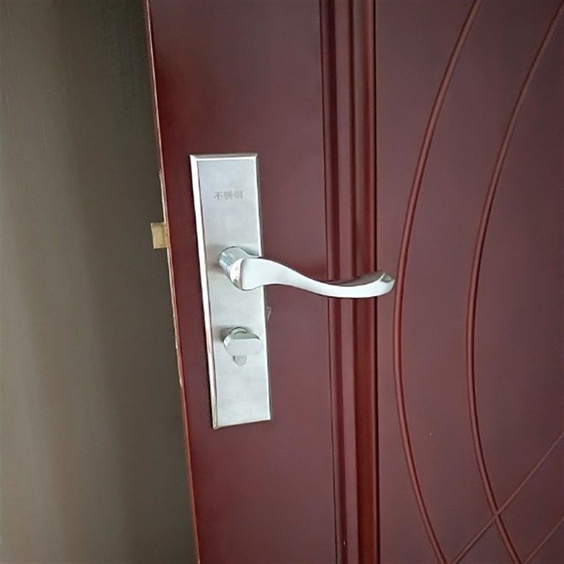 卧室内门锁具换锁配锁大58锁体室木门锁执手面板不锈钢门锁房门锁,淘宝优惠券,粉丝福利购,淘宝优惠卷