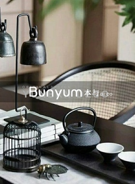 售楼处博古架样板房间创意软装饰品新中式家居桌面V茶壶提梁壶摆