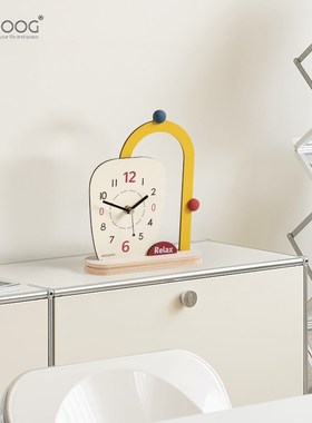 EMITDOOG入户玄关装饰摆件家居客厅电视柜摆放式创意时钟桌面饰品