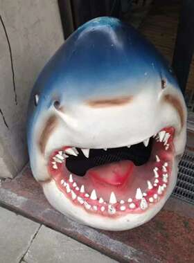 Great White Shark Garden Art鲨鱼摆件鲨鱼树脂摆件大白鲨艺术品