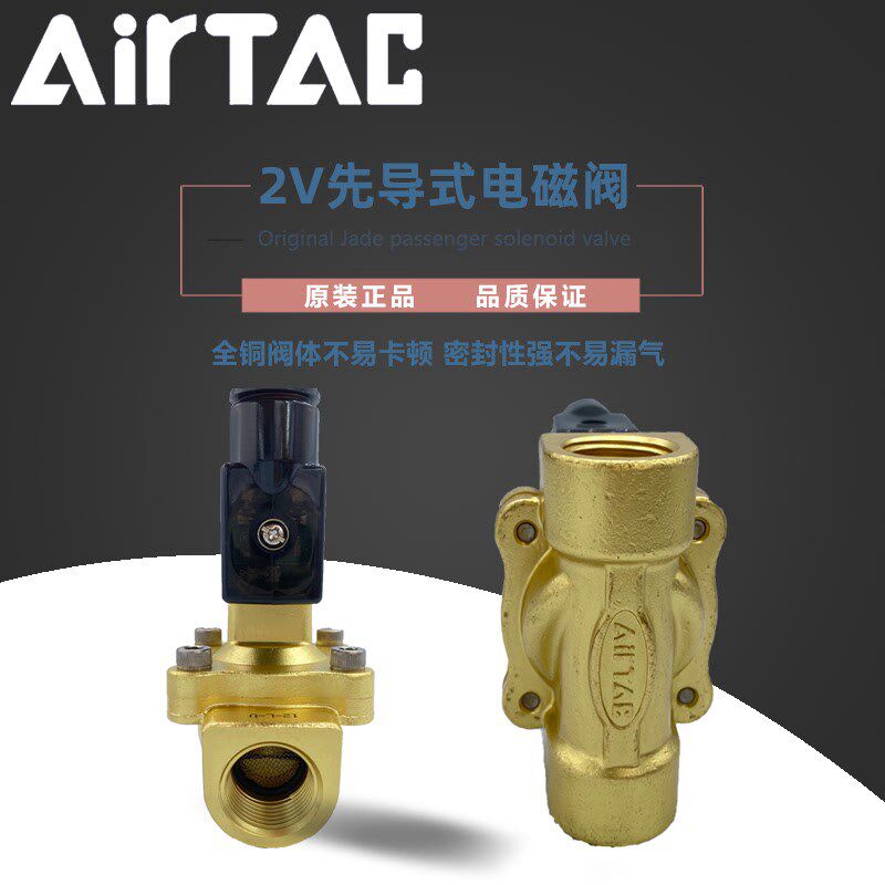 亚德客 2P/2V025-08DC24V 2V130-10AC220V2V130-152V250-20电磁 - 图0