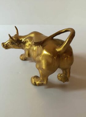 纯铜牛摆件生肖牛旺市牛石来运转牛风水工艺品办公室书房招财饰品