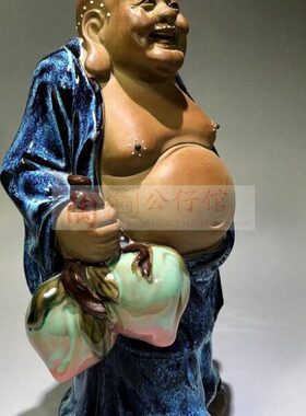 陶瓷工艺品石湾公仔家居装饰品礼物客厅酒柜摆件皆大欢喜佛促销