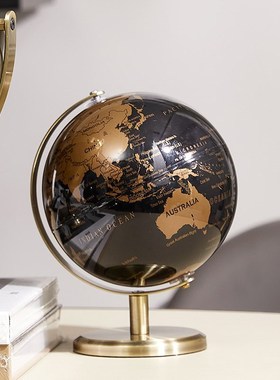 地球仪摆b件轻奢高档小号家居书房书柜办公室桌面客厅电视柜装饰