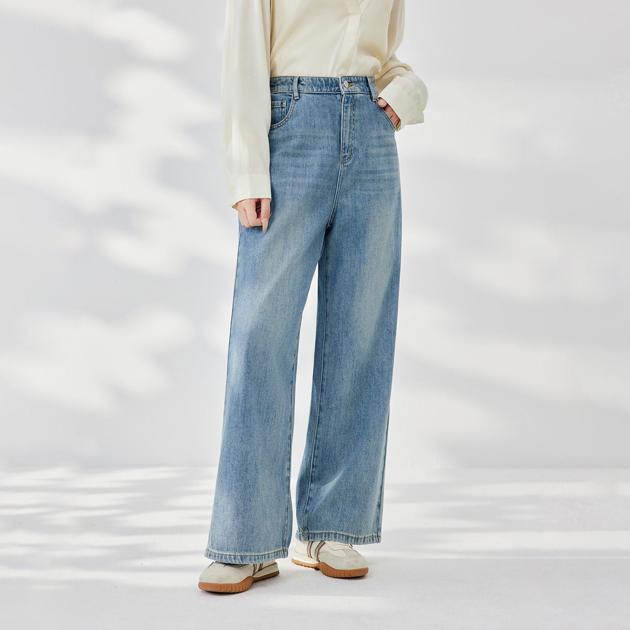 IEF/爱依服【大码女装】牛仔裤2025秋阔腿裤通勤版型超好看的裤子,淘宝优惠券,粉丝福利购,淘宝优惠卷