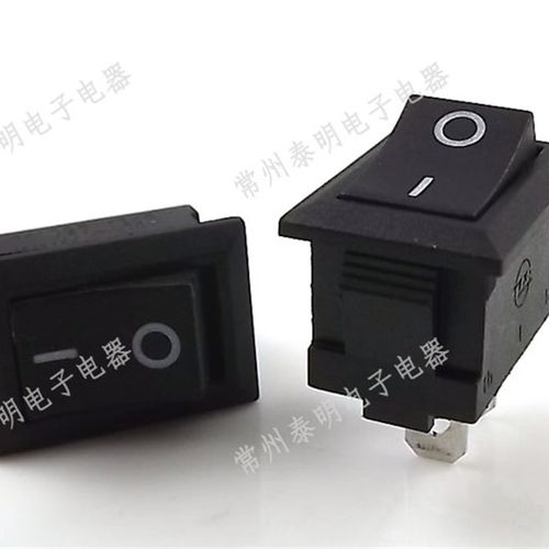 中讯zx 黑色小船型船形开关翘板电源开关2档2脚 KCD1-101 15*21mm - 图3