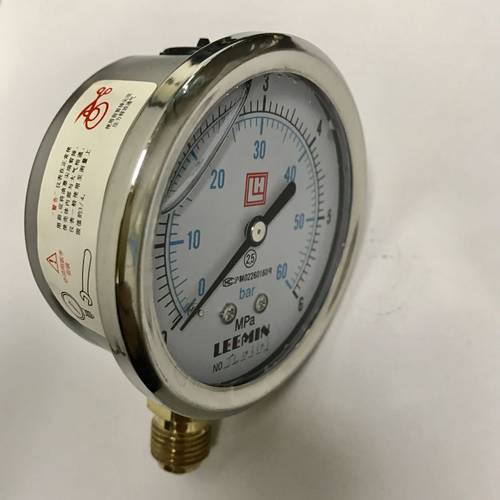 LH LEEMIN 耐震压力表 YTN-63-I 0-6mpa G1/4 直径63mm 压力6mpa - 图0