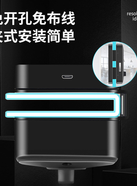 玻璃门指纹锁免开孔有框无框办公室密码锁单双开门智能电子门禁锁
