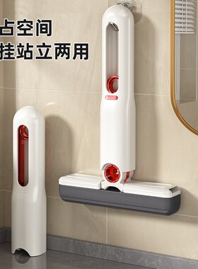 迷你小拖把海绵吸水家用桌面手持免手洗卫生间懒人擦桌神器多功能