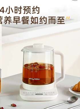 养生壶纯玻璃新款家用办公室小型花茶恒温壶烧水壶保温一体