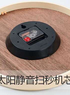 北欧风时钟简约实木质简约家用装饰中国风挂表现代静音原木石英钟