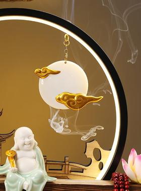 桌面创意新中式禅意摆件灯圈小夜灯家居装饰品客厅办公室开业礼品