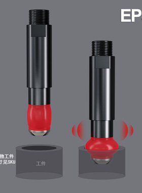 机械手迷你气缸夹取器 PZG-10-05气动手指夹圆柱内撑硅胶膨胀夹具