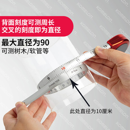 进口小卷尺家用 尺子迷你2米3米便携钢尺防割手小型量三围钢卷尺 - 图2