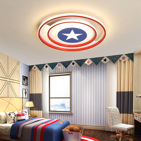 Captain America Children S Room Lamp Cartoon Bedroom Lamp Boy Simple Modern Ceiling Lamp Creative Baby Personality