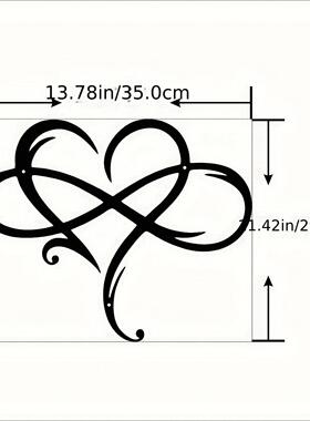 跨境新款室内黑色永恒爱心金属铁艺工艺品装饰挂件欧式风格艺术品