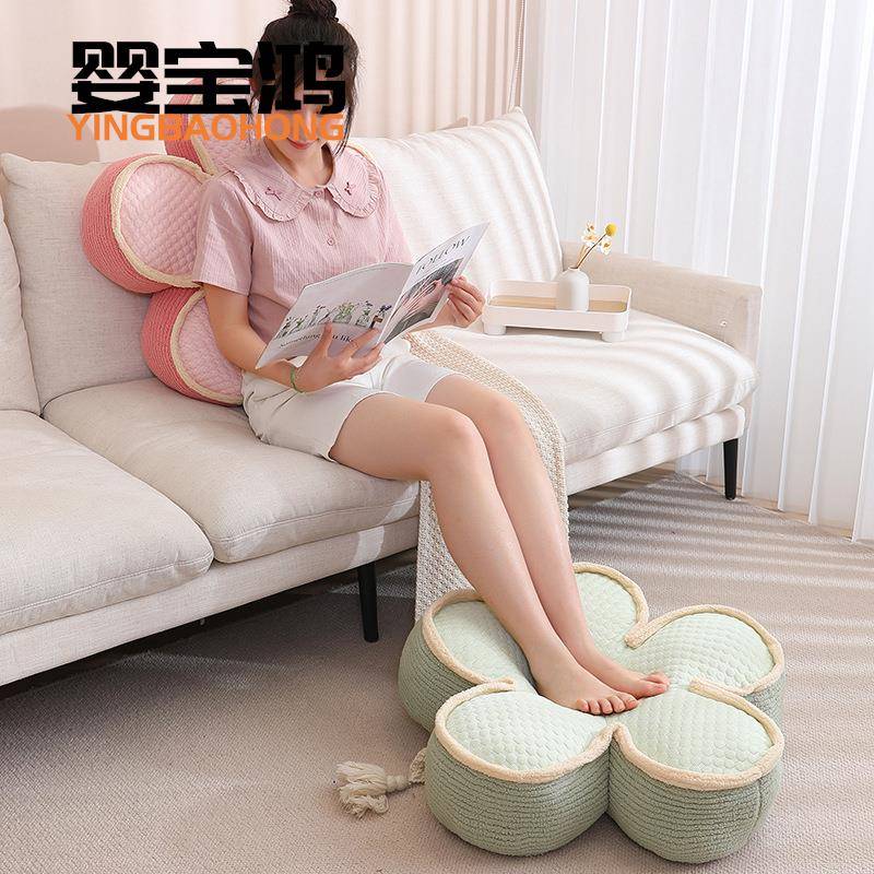 Flower pouf, home floor cushion, lazy bay window cushion, thickened leg cushion, Bingdou living room futon