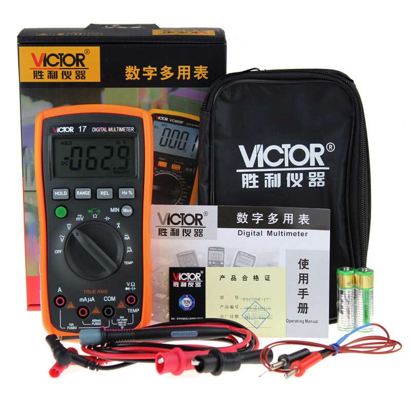 胜利VC17高精度自动量程数显万用表数字防烧真有效值数字万用表 - 图1